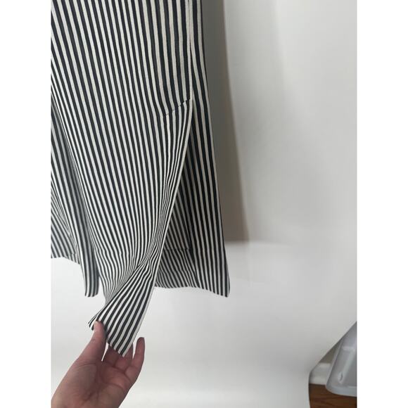 ALC A.L.C black and white silk striped trousers pants 6 - Picture 3 of 9